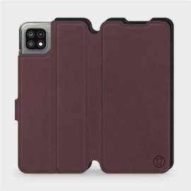Phone Case Samsung Galaxy A22 5G - Design Burgundy with Black