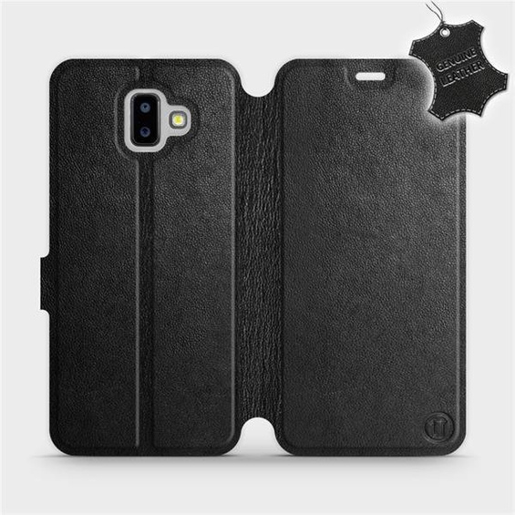 Hülle für Samsung Galaxy J6 Plus 2018 - Farbe Black Leather