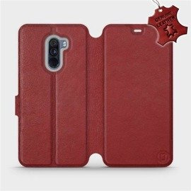 Phone Case Xiaomi Pocophone F1 - Design Dark Red Leather