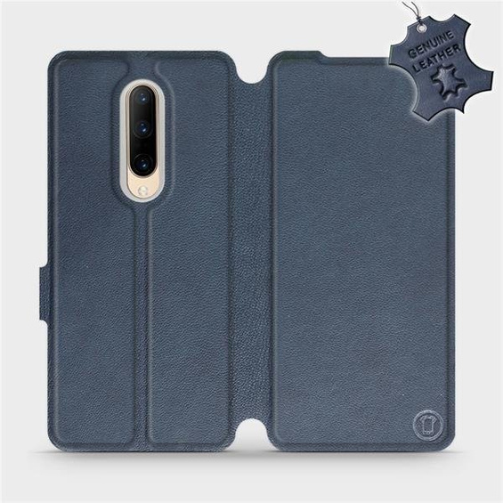 Etui ze skóry naturalnej do OnePlus 7 Pro - wzór Blue Leather