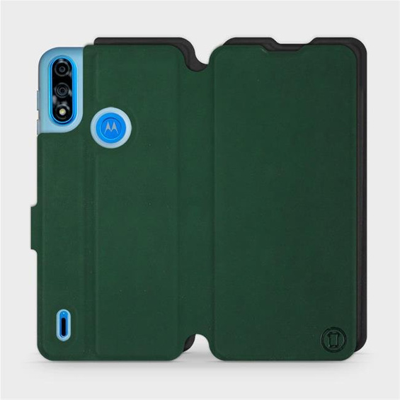 Phone Case Motorola Moto E7 Power - Design Green with Black