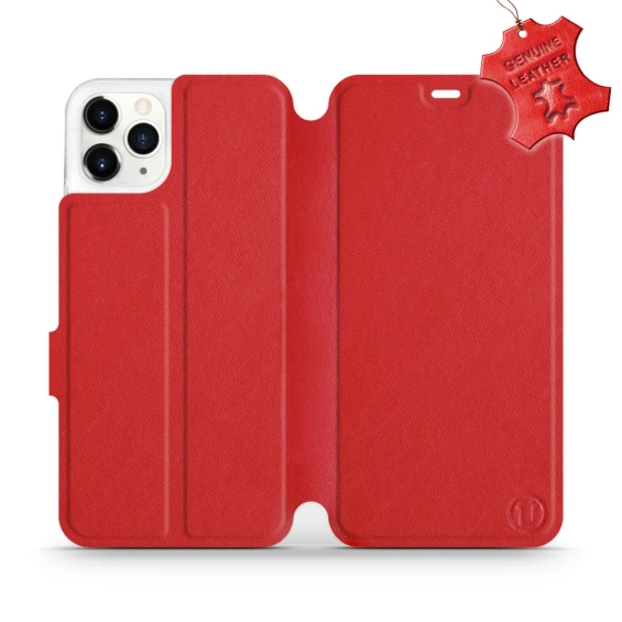 Phone Case Apple iPhone 11 Pro Max - Design Red Leather