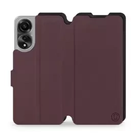 Hülle für OPPO A78 5G - Farbe Burgund mit Schwarz