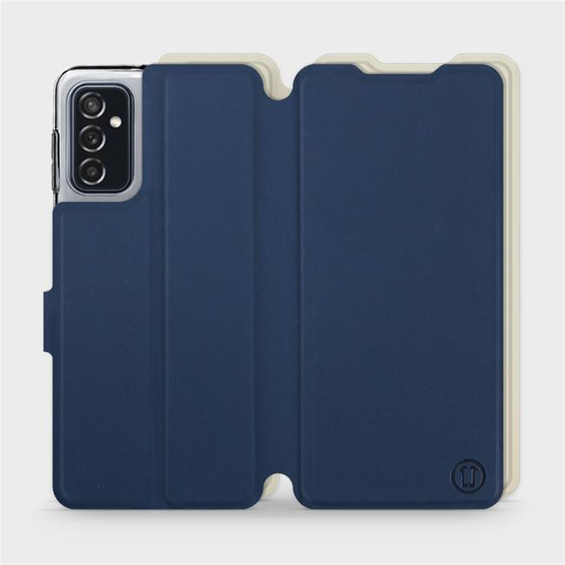 Phone Case Samsung Galaxy M52 5G - Design Navy with Platinum