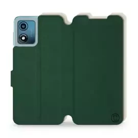 Phone Case Motorola Moto E13 - Design Green with Platinum