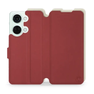 Hülle für OnePlus Nord 3 5G - Farbe Dunkelrot mit Platin