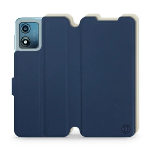 Etui Soft Touch do Motorola Moto E13 - wzór Głęboki granat z platyną