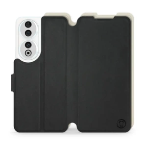 Etui Soft Touch do Huawei Honor 90 - wzór Satynowa czerń z platyną