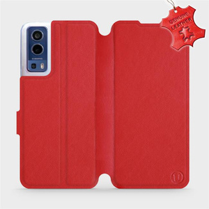 Phone Case Vivo Y52 5G - Design Red Leather