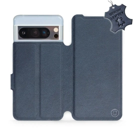 Phone Case Google Pixel 8 Pro - Design Blue Leather