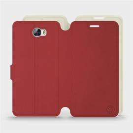 Phone Case Huawei Y6 II Compact - Design Dark Red with Platinum