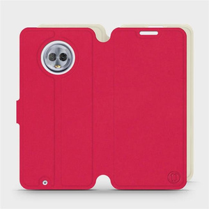 Phone Case Motorola Moto G6 - Design Red with Platinum