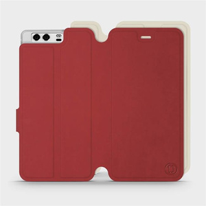 Phone Case Huawei P10 - Design Dark Red with Platinum
