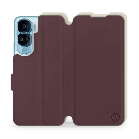 Phone Case Huawei Honor 90 Lite - Design Burgundy with Platinum