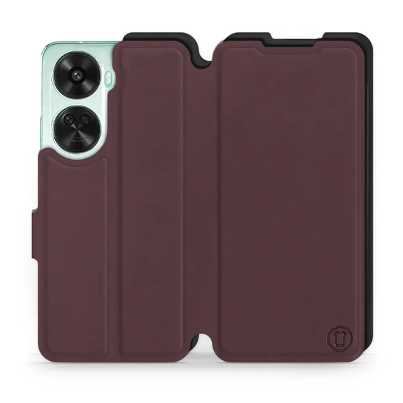 Etui Soft Touch do Huawei Nova 12 SE - wzór Matowy burgund z czernią