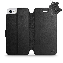 Phone Case Apple iPhone SE 2022 - Design Black Leather
