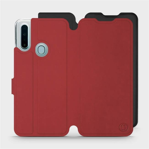 Phone Case OPPO A31 - Design Dark Red with Black