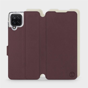 Hülle für Samsung Galaxy M12 - Farbe Burgund mit Platin