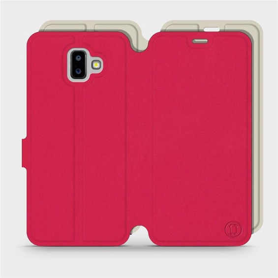 Phone Case Samsung Galaxy J6 Plus 2018 - Design Red with Platinum