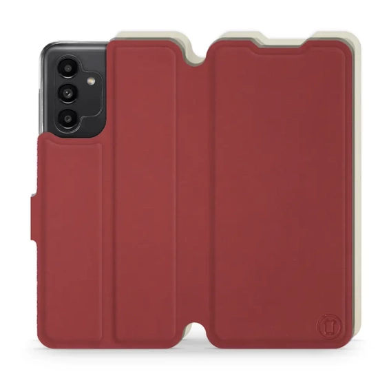 Phone Case Samsung Galaxy A13 5G - Design Dark Red with Platinum