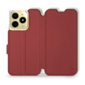 Etui Soft Touch do Realme C61 - wzór Zachodząca czerwień z platyną