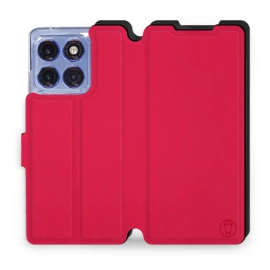 Hülle für Motorola Edge 60 Pro - Farbe Rot mit Schwarz