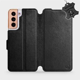 Phone Case Samsung Galaxy S21 - Design Black Leather