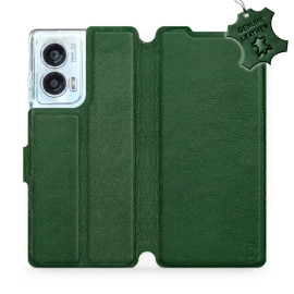 Phone Case Motorola Edge 50 Fusion - Design Green Leather