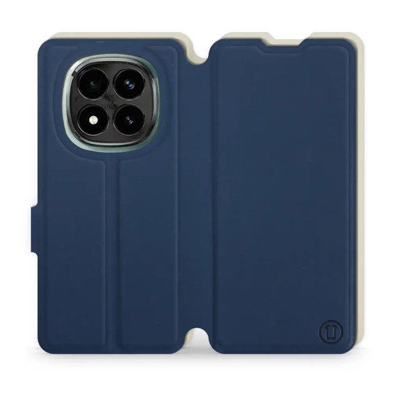 Etui Soft Touch do Xiaomi Redmi Note 14 Pro Plus 5G - wzór Głęboki granat z platyną