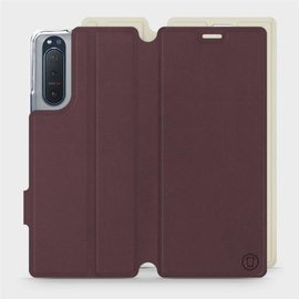 Phone Case Sony Xperia 5 II - Design Burgundy with Platinum