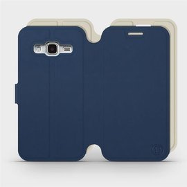 Phone Case Samsung Galaxy J3 2016 - Design Navy with Platinum