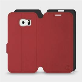 Phone Case Samsung Galaxy S6 Edge - Design Dark Red with Black