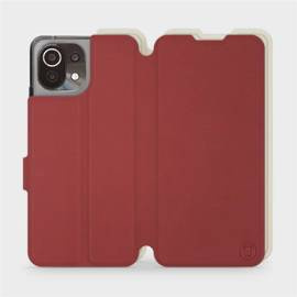 Phone Case Xiaomi 11 Lite 5G NE - Design Dark Red with Platinum