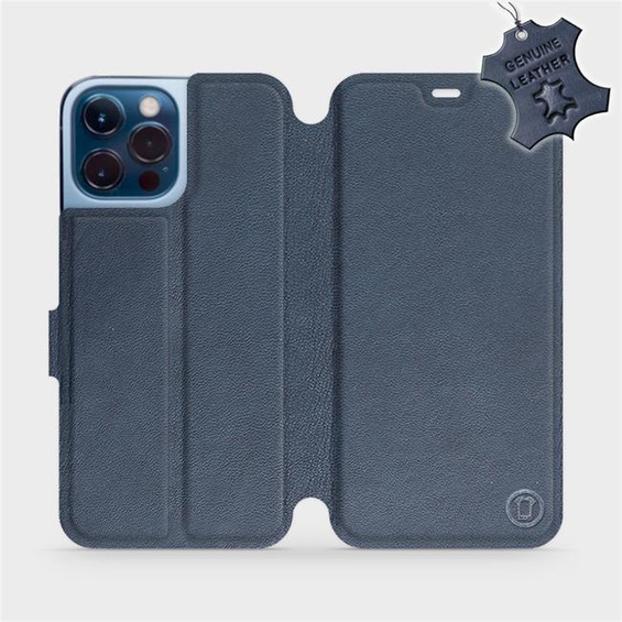 Phone Case Apple iPhone 13 Pro Max - Design Blue Leather