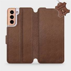 Phone Case Samsung Galaxy S21 - Design Brown Leather