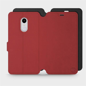 Hülle für Xiaomi Redmi Note 4X - Farbe Dunkelrot mit Schwarz