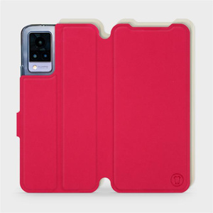 Hülle für Vivo V21 5G - Farbe Rot mit Platin