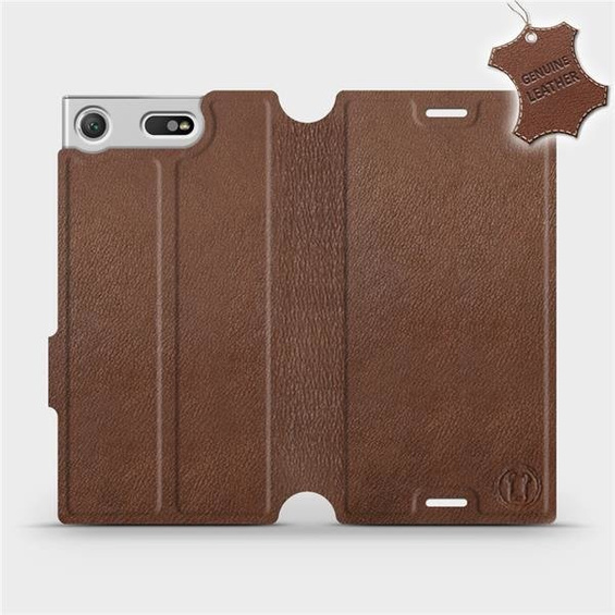 Phone Case Sony Xperia XZ1 Compact - Design Brown Leather
