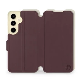 Phone Case Samsung Galaxy S24 - Design Burgundy with Platinum