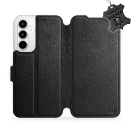 Phone Case Samsung Galaxy A35 5G - Design Black Leather
