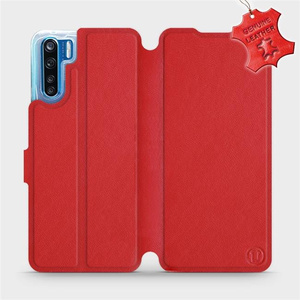Phone Case OPPO A91 - Design Red Leather