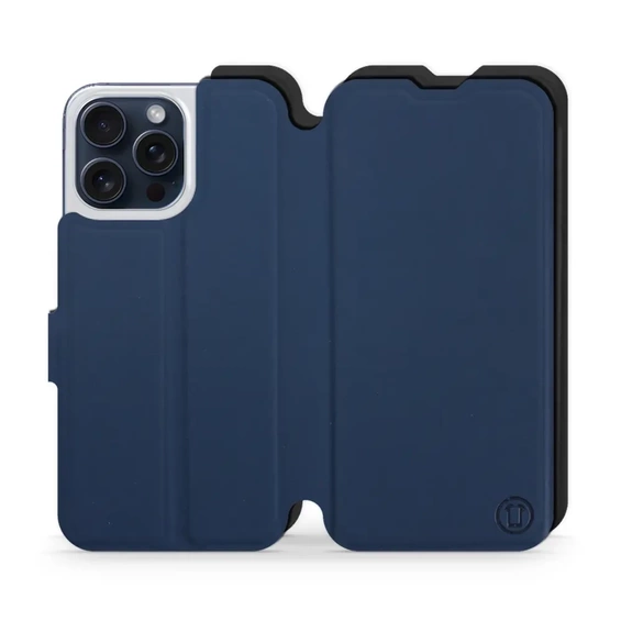 Hülle für Apple iPhone 15 Pro Max - Farbe Marine mit Schwarz