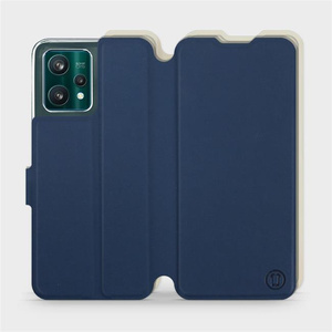 Etui Soft Touch do Realme 9 Pro Plus - wzór Głęboki granat z platyną