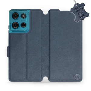 Phone Case Motorola Moto G75 5G - Design Blue Leather