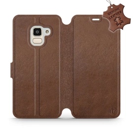 Phone Case Samsung Galaxy J6 2018 - Design Brown Leather