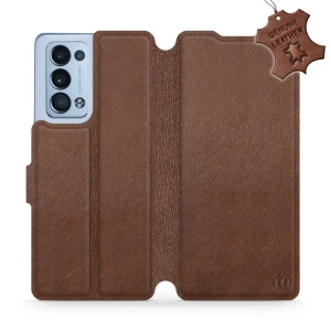 Phone Case OPPO Reno 6 Pro 5G - Design Brown Leather