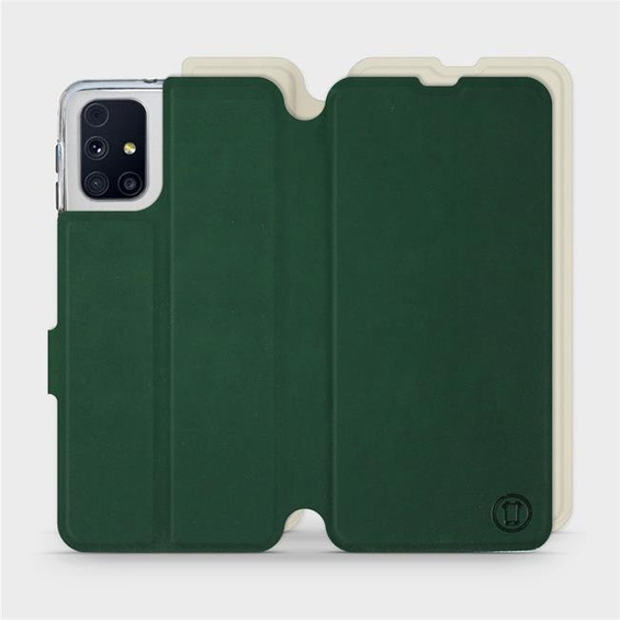 Etui Soft Touch do Samsung Galaxy M31s - wzór Miejska zieleń z platyną