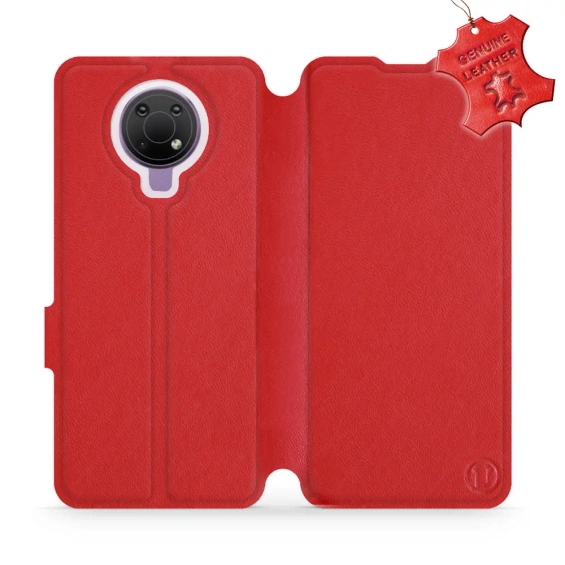 Phone Case Nokia G10 - Design Red Leather