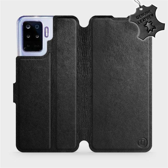 Phone Case OPPO Reno 5 Lite - Design Black Leather