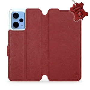 Phone Case Xiaomi Redmi Note 12 5G - Design Dark Red Leather